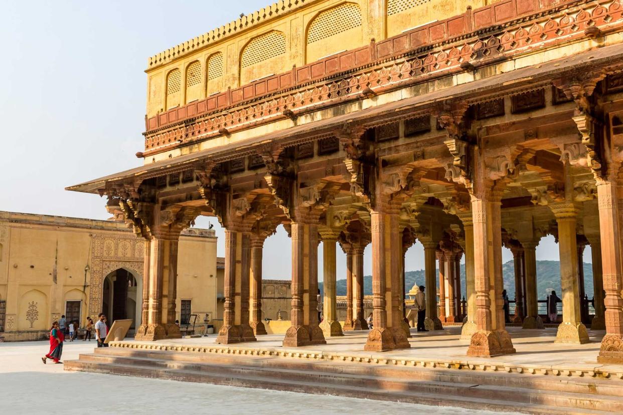 Amer Fort, Amber Palace is a fort located in Amer, Rajasthan, India