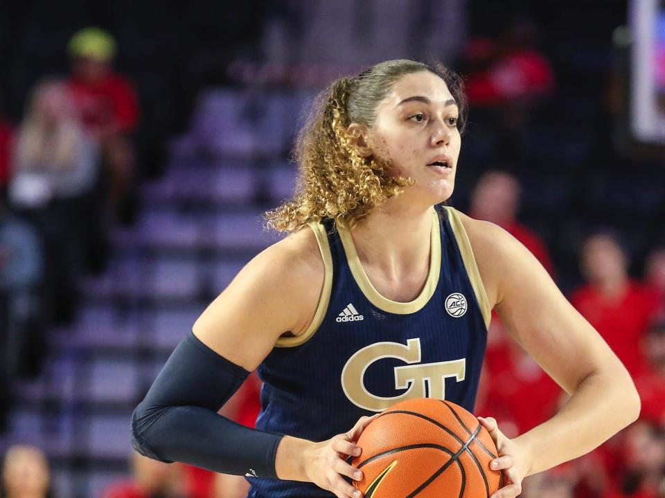 Lorela Cubaj with the Georgia Tech Yellow Jackets.