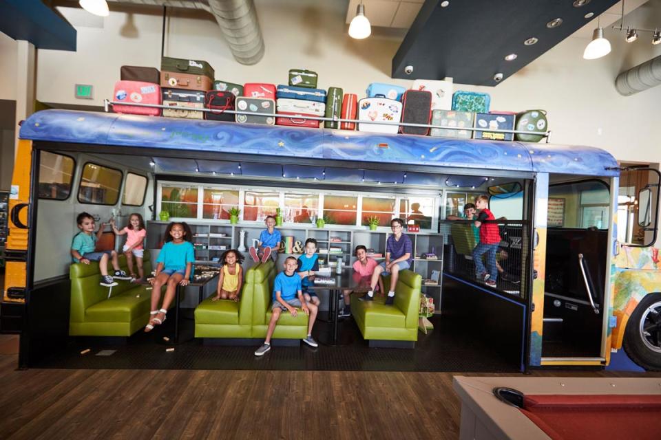 Eastmark in Phoenix transformed a school bus into a social spot for kids (Source: DMB Mesa Proving Grounds, LLC.)