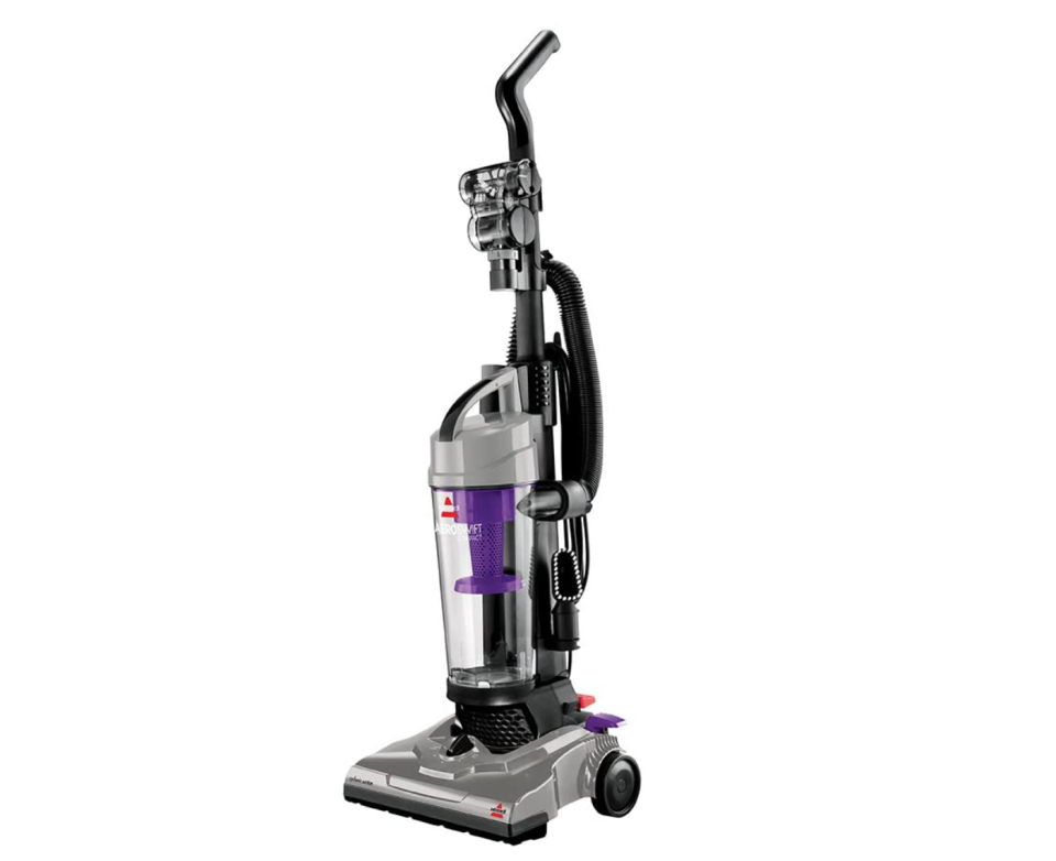 The Bissell AeroSwift Compact Upright Vacuum is on sale through Amazon Canada for only $80. 