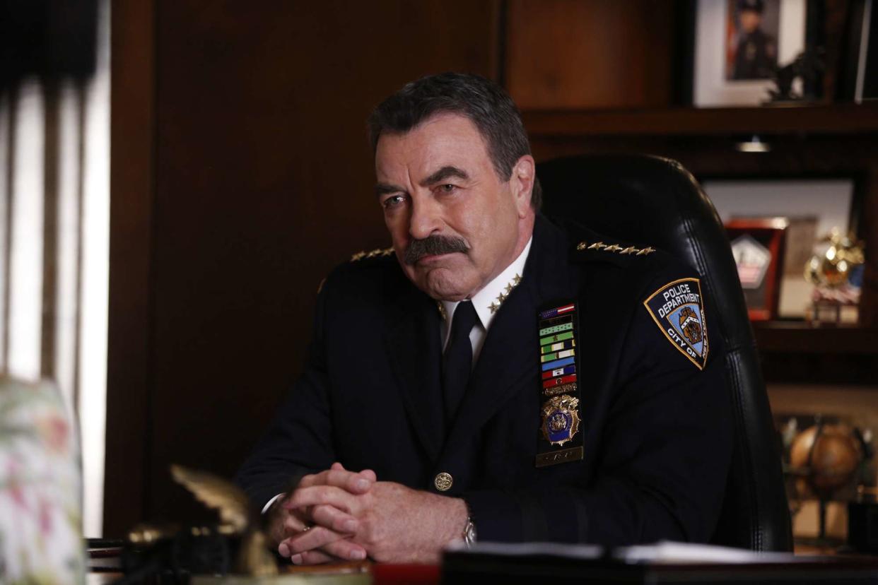 <p>Craig Blankenhorn/CBS/Getty</p> Tom Selleck in 