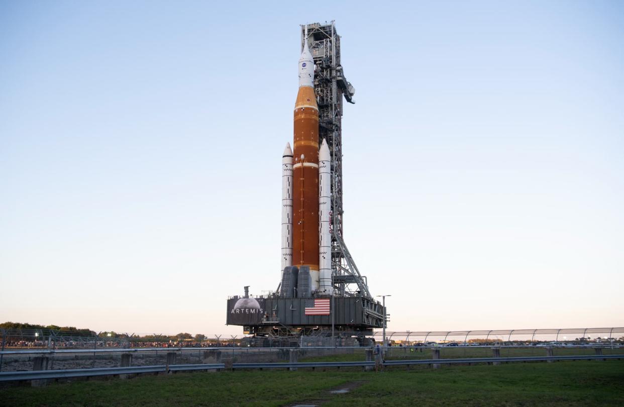 La fusée SLS de la NASA en Floride avant une session de test le 17 mars 2022 - Joel KOWSKY / NASA / AFP