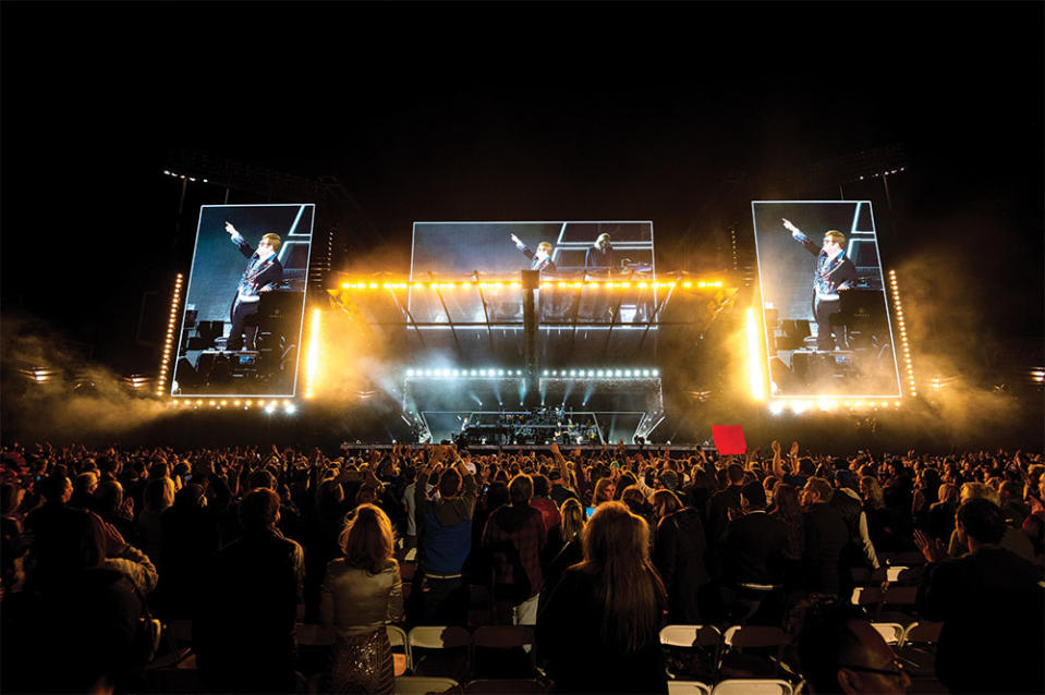 His final concert at Dodger Stadium drew 50,000 fans.