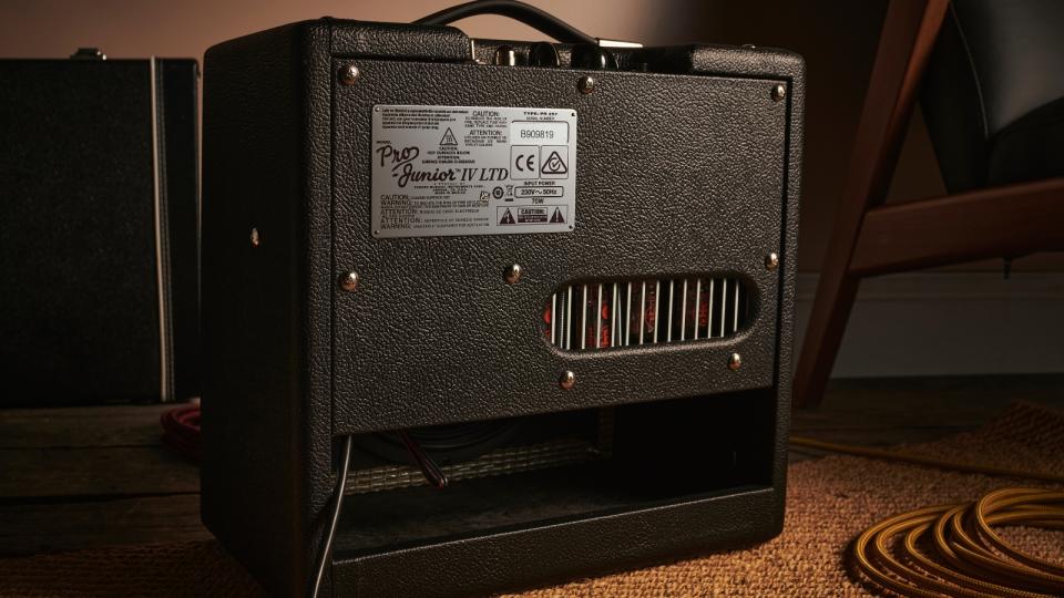 Back panel of a Fender Pro Junior guitar amp