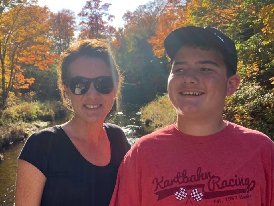 Jody Holley wanted to give partly blind restaurant patrons like her son, Luke Reddick, a feeling of equality. (Karen Holley - image credit)