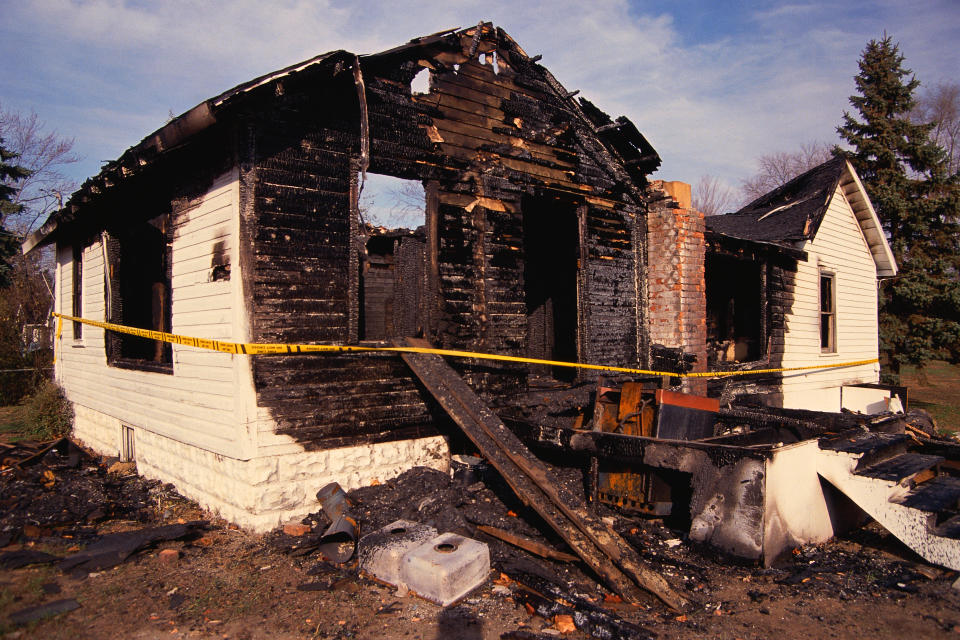 Imagen de una casa tras incendio. Foto: Getty Imges