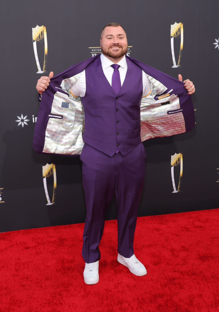 LAS VEGAS, NEVADA - FEBRUARY 08: Harrison Phillips attends the 3th Annual NFL Honors at Resorts World Theatre on February 08, 2024 in Las Vegas, Nevada. (Photo by Ethan Miller/Getty Images)