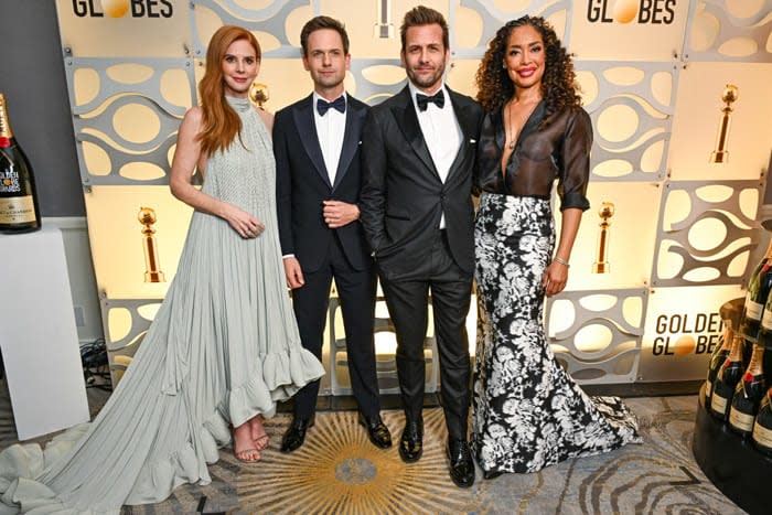 Sarah Rafferty, Patrick J. Adams, Gabriel Macht y Gina Torres