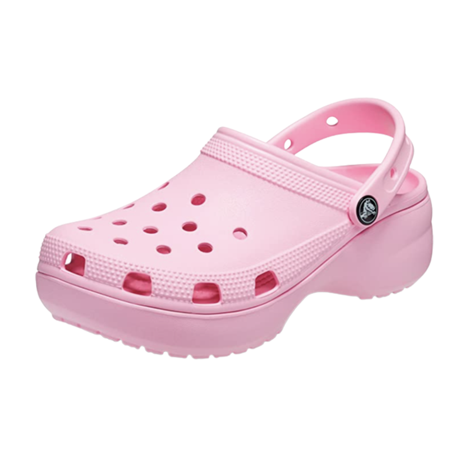 Crocs, pink, platform, sandals