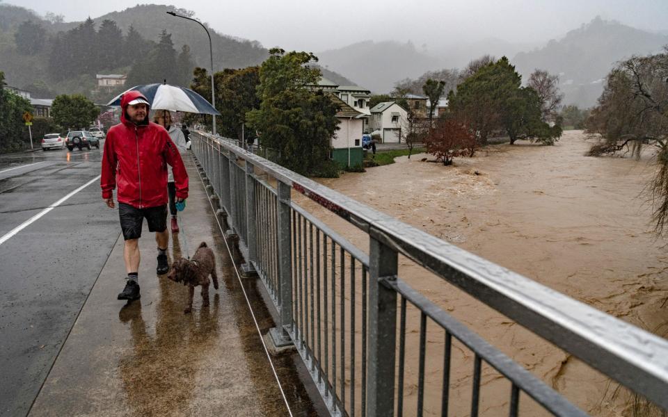 The Maitai River flooded near the northern tip of the South Island - REUTERS