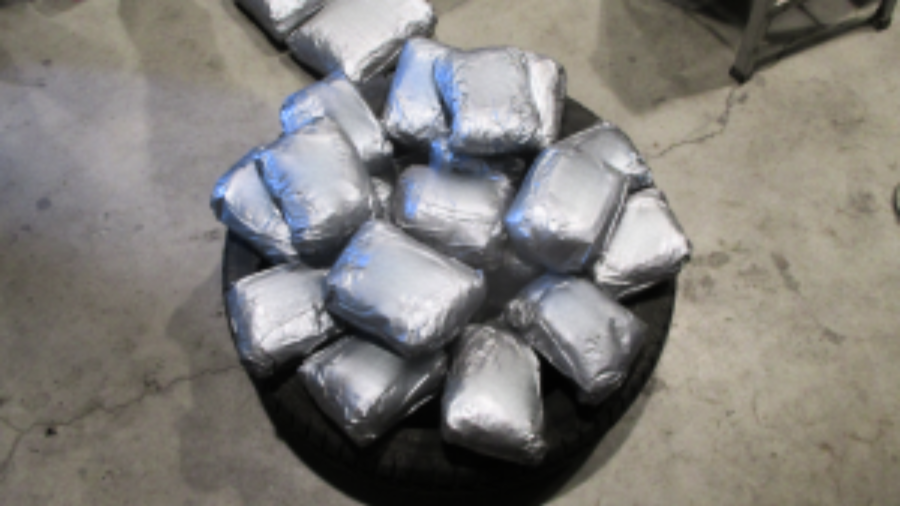 A man was arrested after Southern California border patrol officers discovered over $8 million in fentanyl pills inside his truck at the U.S.-Mexico border on Nov. 3, 2023. (U.S. Customs and Border Protection)