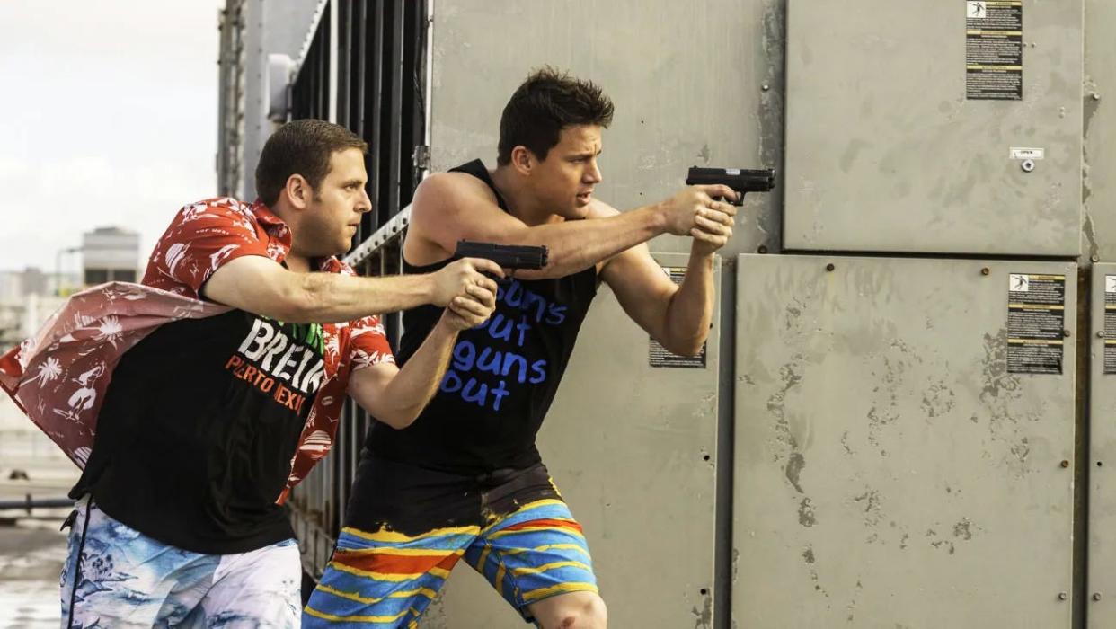 Jonah Hill, left, and Channing Tatum star in the 2014 comedy "22 Jump Street."