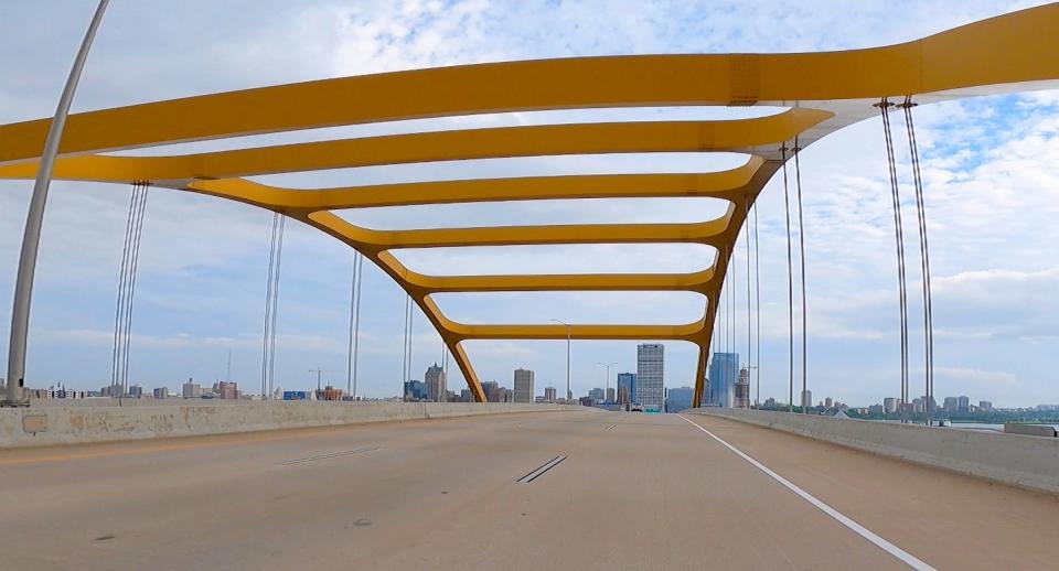 The 2023 Lakefront Marathon will run south and then back north again across the Hoan Bridge on this years 2023 route. Tuesday, Aug. 8, 2023 - Mike De Sisti / The Milwaukee Journal Sentinel