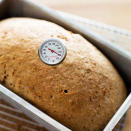 <div class="caption-credit"> Photo by: Thomas J. Story</div><b>Bake</b> <br> Meanwhile, preheat oven to 375. When dough has risen, brush with butter and bake until bread is nicely browned and an instant-read thermometer inserted into center registers at least 195, about 40 minutes. Let bread cool in pan on a rack about 10 minutes, then loosen from pan (if it sticks, cool in pan another 5 minutes). Cool at least 1 hour on rack. <br> <br> <b>Full written recipe:</b> <a rel="nofollow noopener" href="http://www.myrecipes.com/recipe/true-whole-wheat-bread-50400000123739/" target="_blank" data-ylk="slk:True Whole-Wheat Bread;elm:context_link;itc:0;sec:content-canvas" class="link ">True Whole-Wheat Bread</a> <br> <br> More: <a rel="nofollow noopener" href="http://www.sunset.com/food-wine/fast-fresh/quick-brunch-recipes-00418000073947?XID=yshi-bake-bread" target="_blank" data-ylk="slk:Fast & Fresh weekend brunch;elm:context_link;itc:0;sec:content-canvas" class="link ">Fast & Fresh weekend brunch</a>