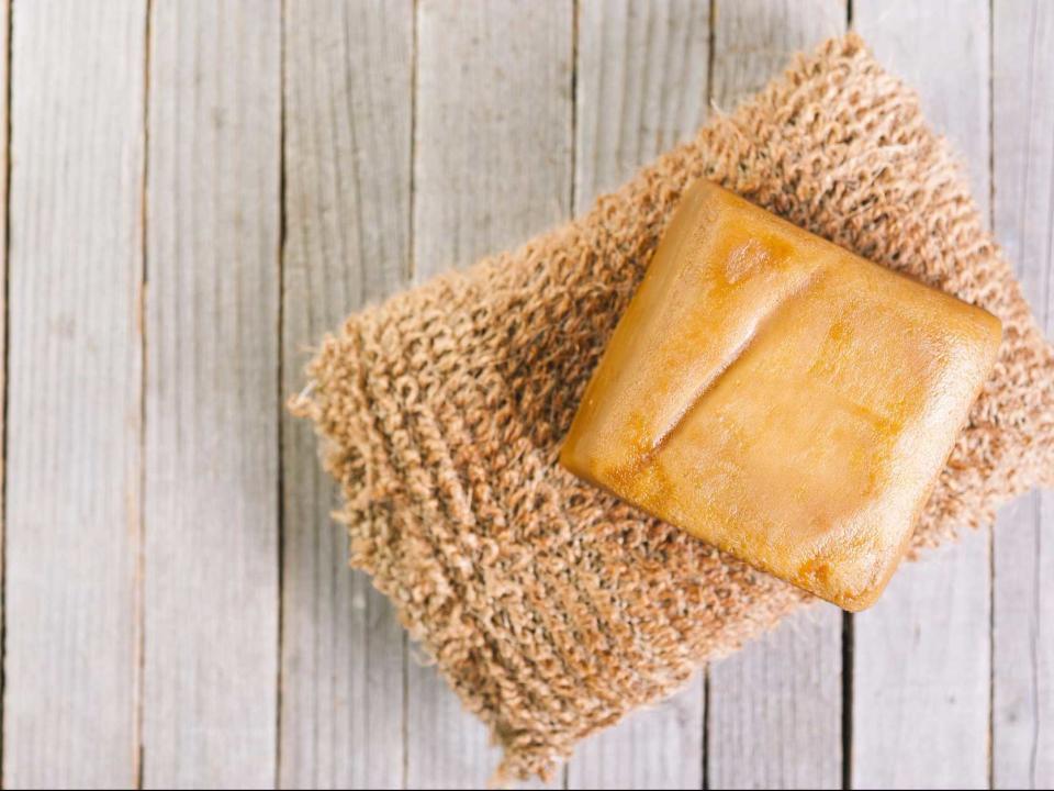 soap on a sponge