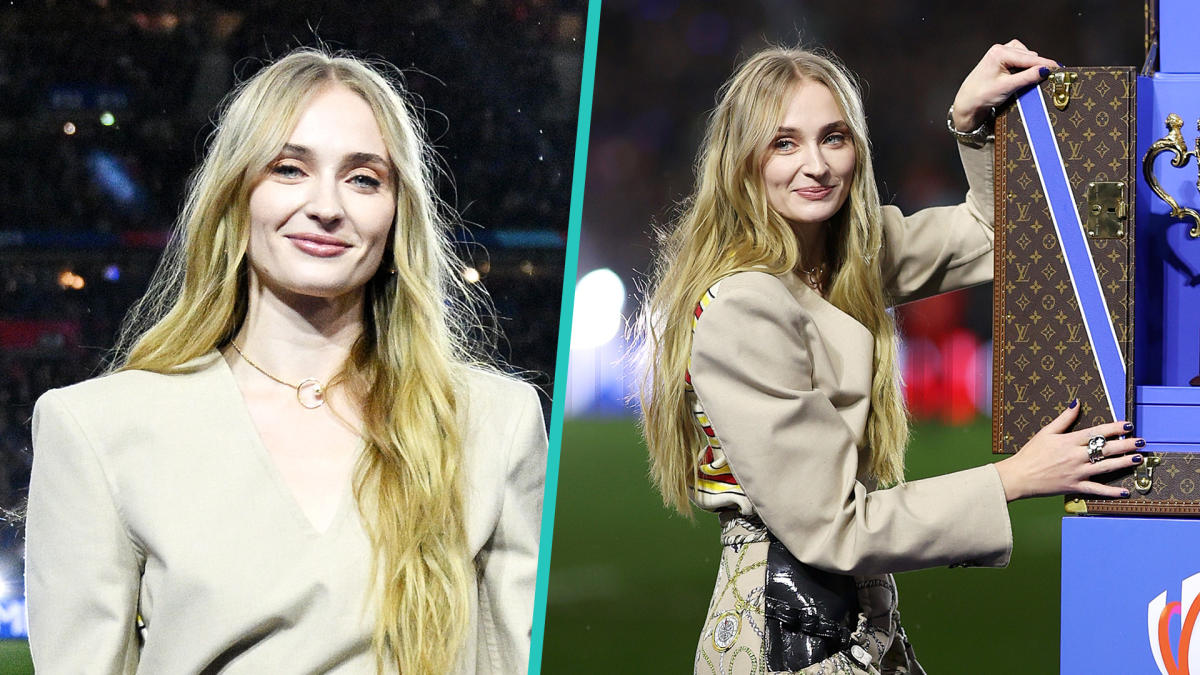 Sophie Turner and Dan Carter Dazzle in Louis Vuitton at Rugby World Cup  2023 Presentation