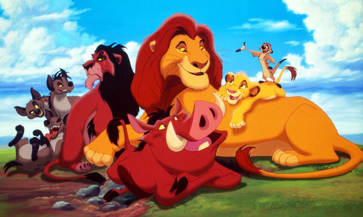 Jones voiced King Mufasa, center, in Disney's The Lion King.