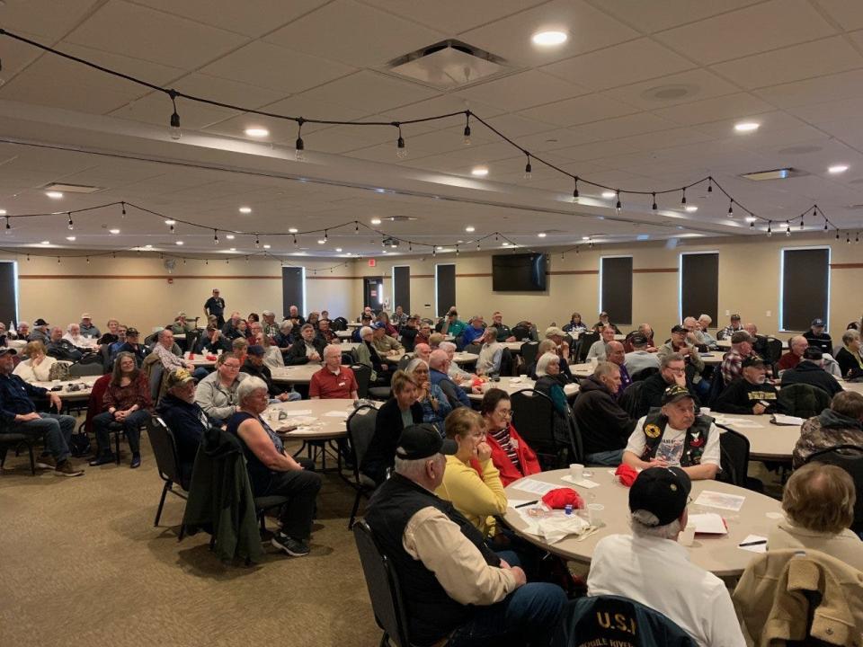Veterans are honored during the Vietnam Era Veteran Recognition Event on Saturday, March 25 at the Veteran Reception Center in Van Meter.