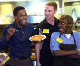 <p>For most of his life, comedian and actor Chris Rock has been a New Yorker, but he was born in the South, where the Waffle House chain is concentrated. During his promo tour for the movie <em>Top Five</em>, Rock dropped by a Waffle House in Chamblee, Ga., just north of Atlanta, where he shared some waffles (natch) and laughs with employees. (Photo: Getty Images) </p>