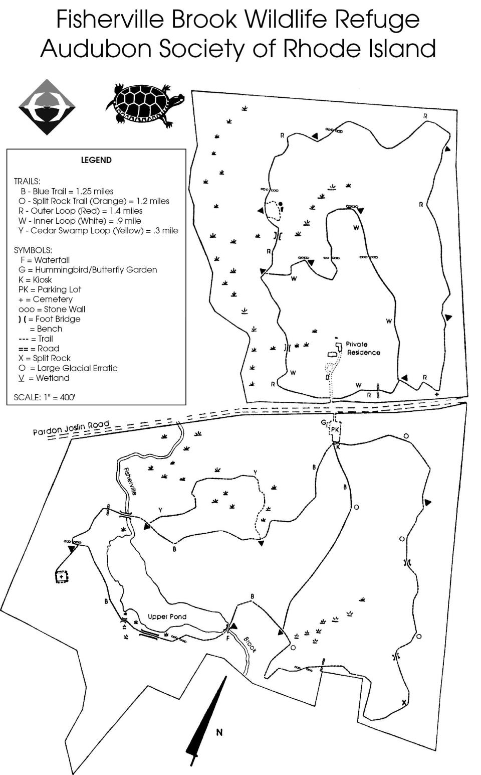 Fisherville Brook Wildlife Refuge trail map