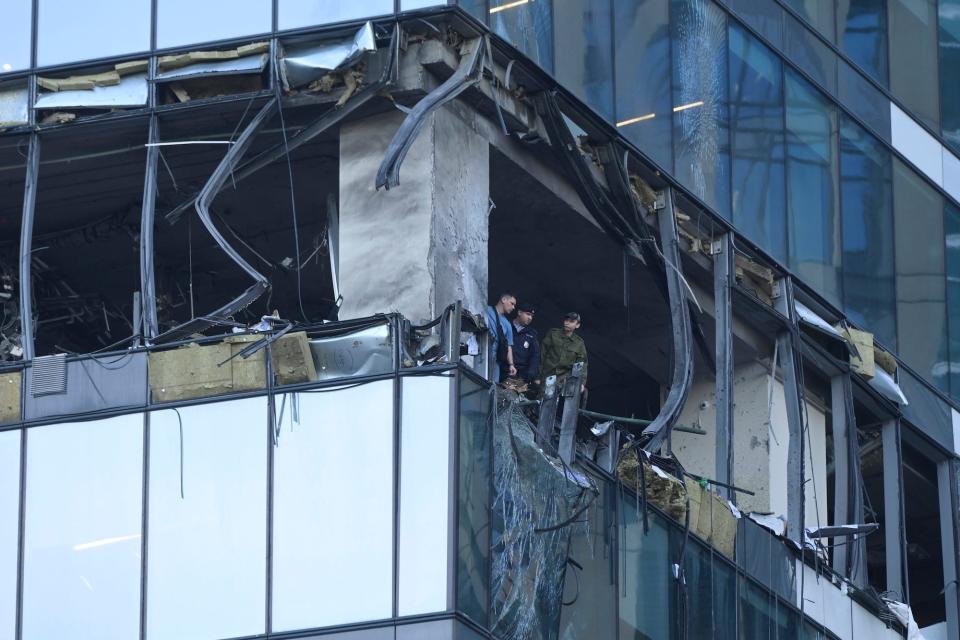 Moscow Russia skyscraper drone attack