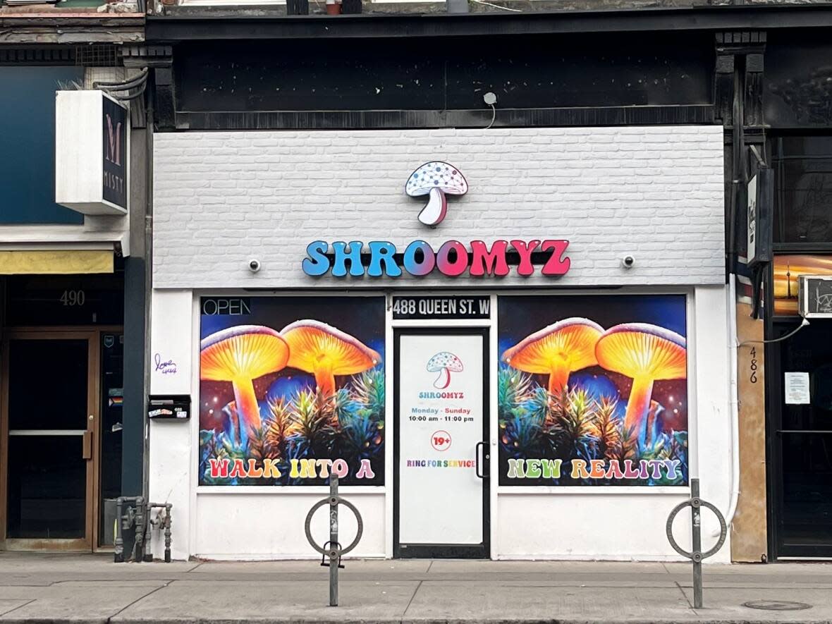 Shroomyz became Toronto's first magic mushroom dispensary when it opened in September at 488 Queen St. W. (Sara Jabakhanji/CBC - image credit)