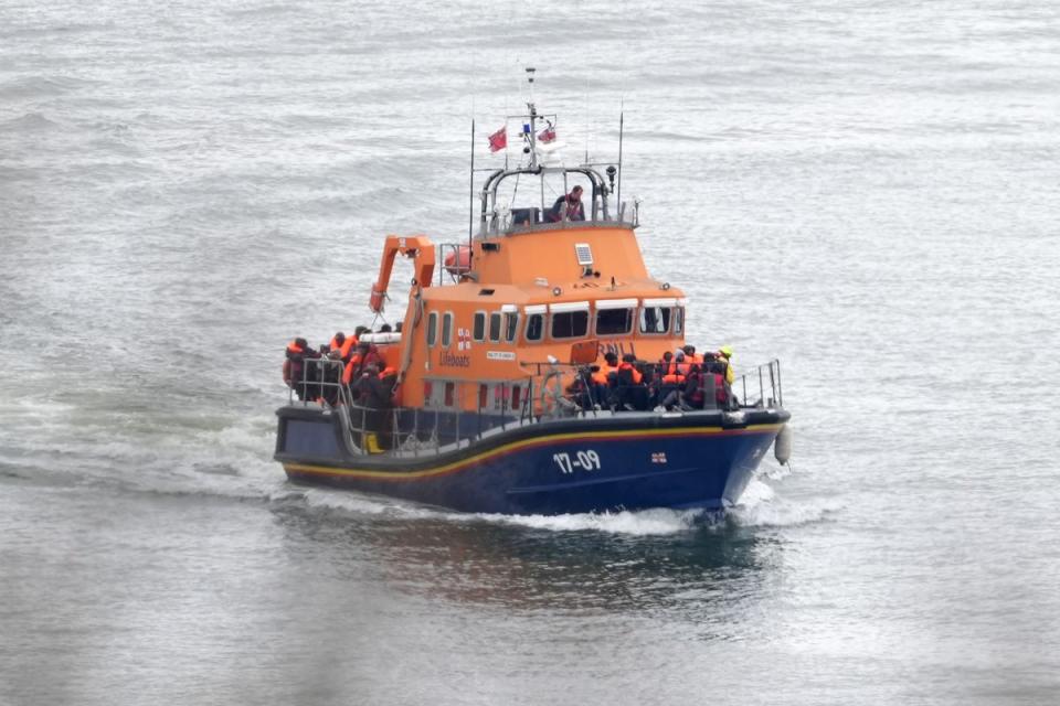 Three people have been arrested on suspicion of immigration offences after five migrants including a child died while trying to cross the Channel (PA)