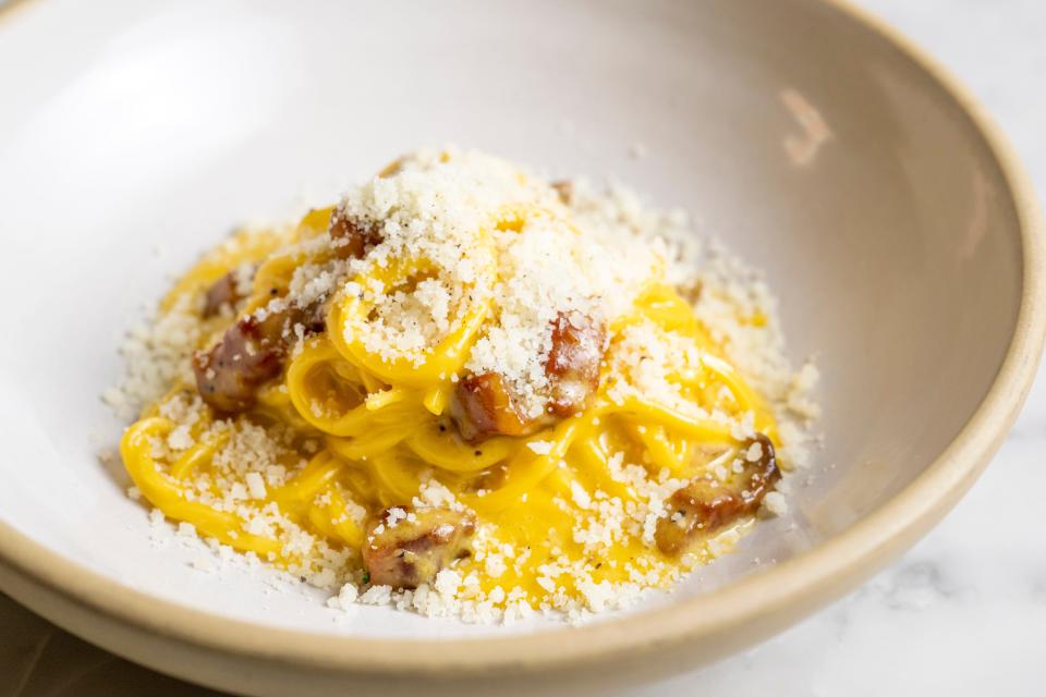 Described as "a Roman trattoria planted in New York City," the Lower East Side restaurant Forsythia is known for its handmade pastas, suppli and maritozzi, offering the choice of an á la carte menu and prix-fixe option nightly.