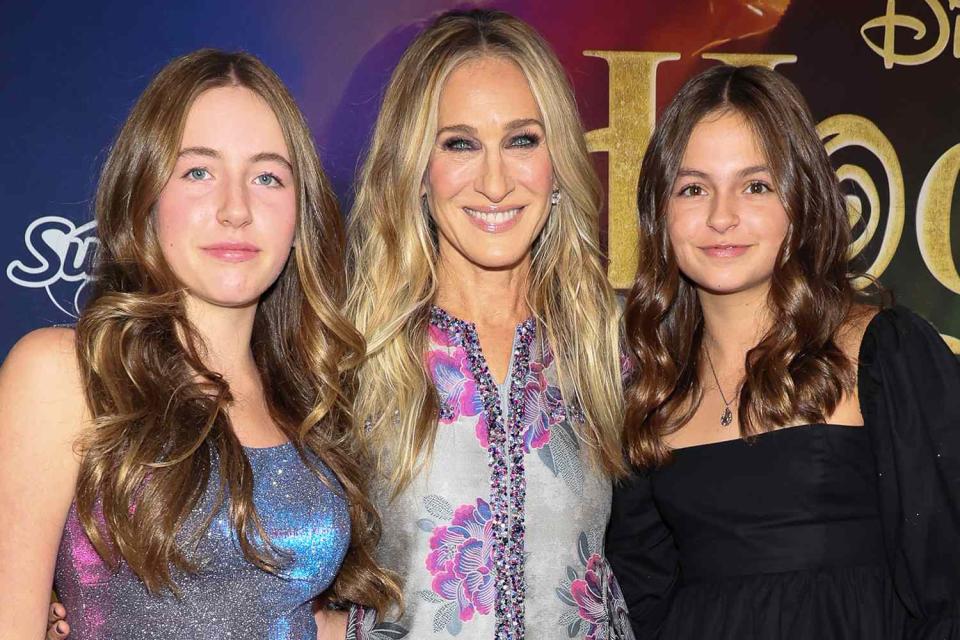 <p>Dia Dipasupil/Getty</p> Sarah Jessica Parker and her daughters in 2022