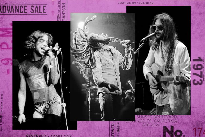 Prince, from left, Bob Marley and Neil Young have all performed at the Roxy Theatre.