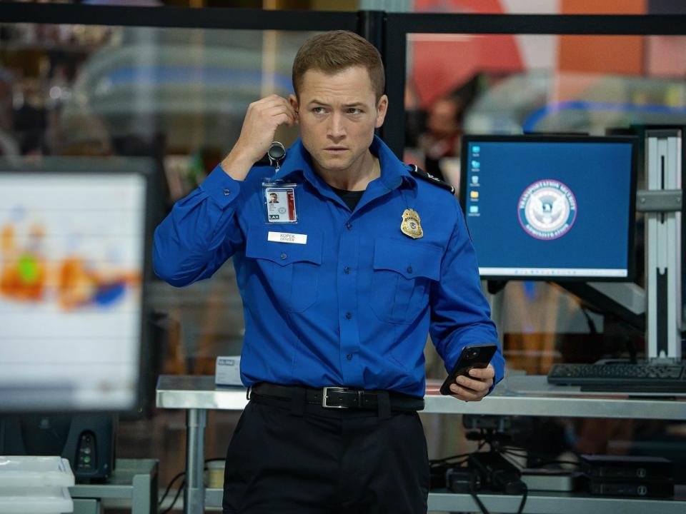 Taron Egerton as Ethan Kopek in "Carry-On."