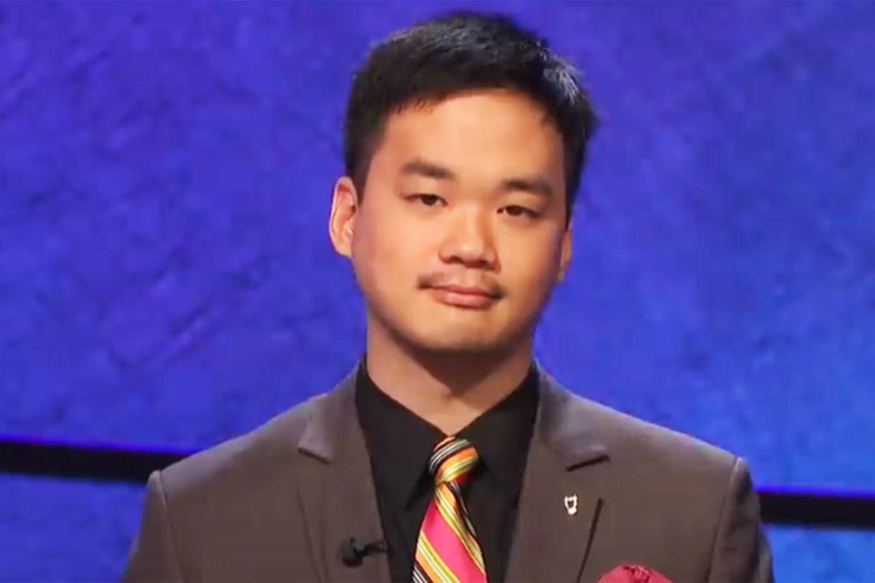 <p>Jeopardy!/Youtube</p> Winston Nguyen appearing on "Jeopardy!" in 2014.