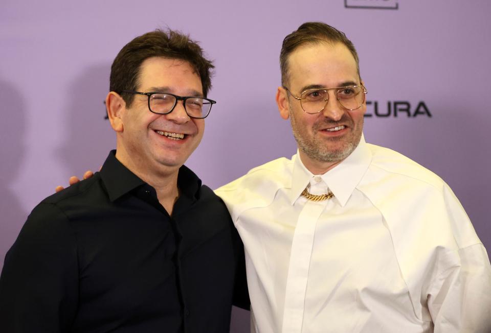 Peter Ettedgui, director and screenwriter, and Ian Bonhôte, director and producer, pose for a photo at the premiere of their film “Super/Man: The Christopher Reeve Story” at the Rose Wagner Performing Arts Center in Salt Lake City on Friday, Jan. 19, 2024. | Kristin Murphy, Deseret News