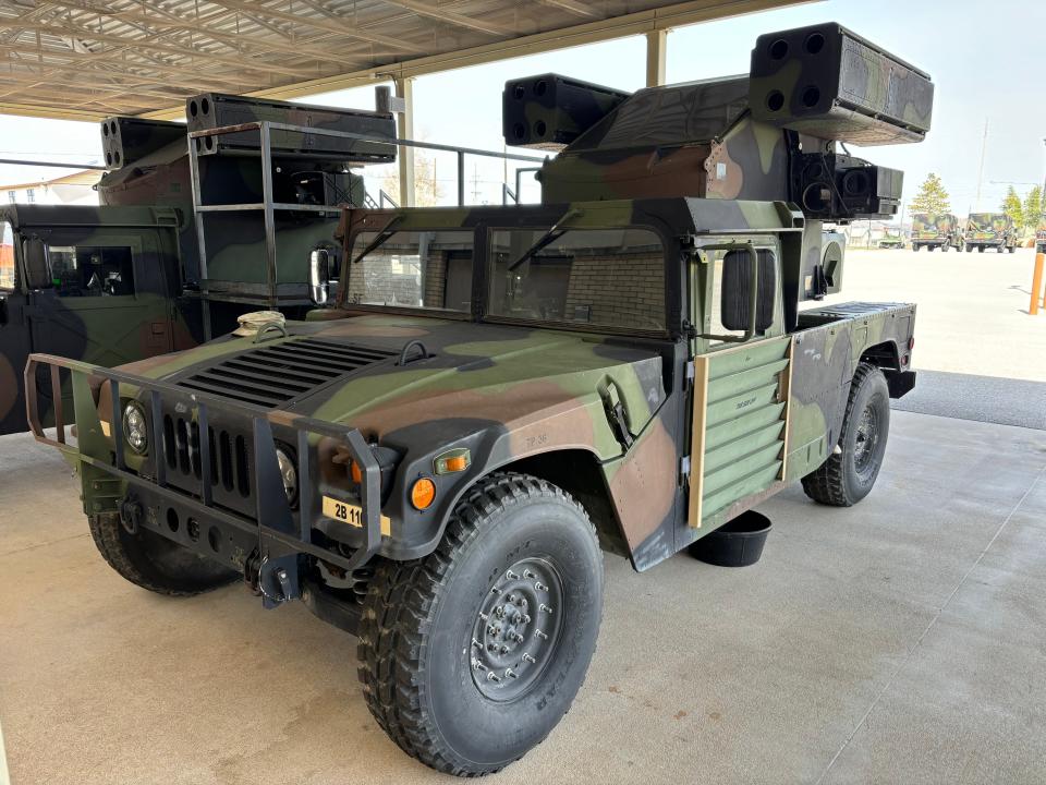 An Avenger weapon system parked at Fort Sill.