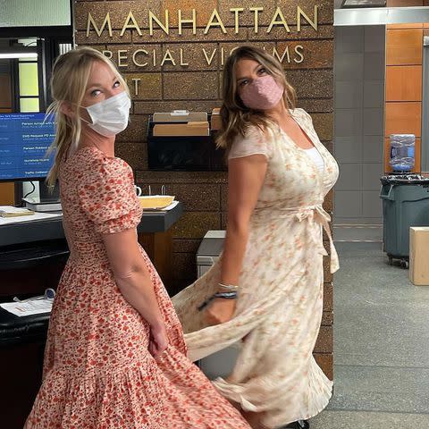 <p>Kelli Giddish/Instagram</p> Kelli Giddish and Mariska Hargitay