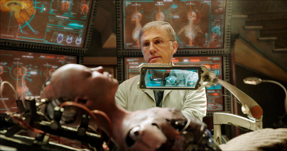 Christoph Waltz plays Dr Ido in Alita: Battle Angel. (20th Century Fox/Alamy)