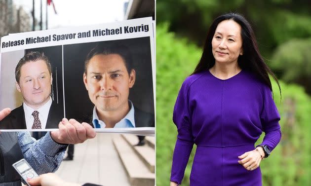 Michael Kovrig e Michael Spavor; Meng Wanzhou detta “Lady Huawei” (Photo: Getty)