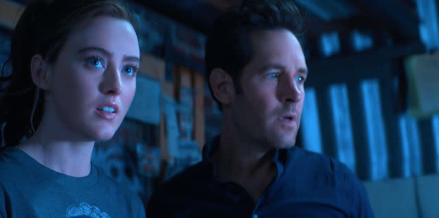 Marvel Studios Kathryn Newton's Cassie Lang and Paul Rudd's Scott Lan in 'Ant-Man and the Wasp: Quantumania'