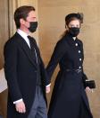 La princesa Beatrice y Edoardo Mapelli Mozzi se tomaron de la mano en el funeral del príncipe Felipe (Getty Images)