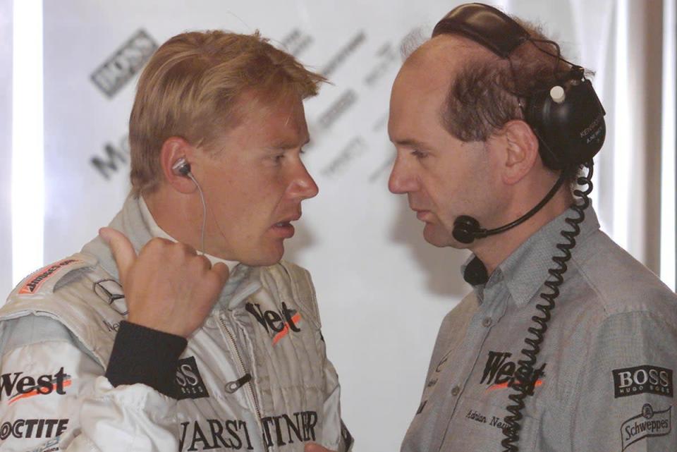 Newey has worked with many of the greats in F1 history, including Mika Hakkinen (AFP via Getty Images)