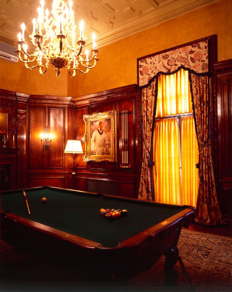 Interior view of the billiard room at 'Mar a Lago'