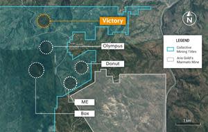 Plan View of the Guayabales Project and the Victory Target