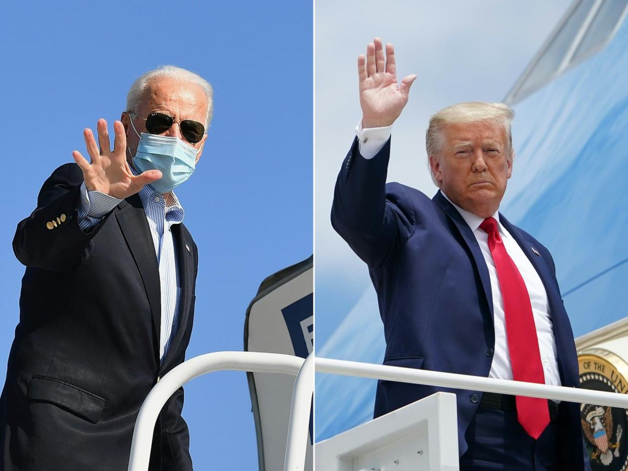Joe Biden et Donald Trump en campagne.  - MANDEL NGAN, Angela Weiss