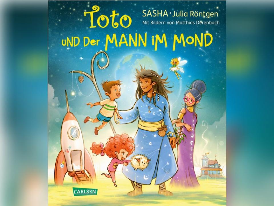 In dem Buch fliegt der kleine Toto zusammen mit seiner Freundin Mimi zum Mond. Die Illustrationen stammen von Matthias Derenbach. (Bild: Giovanni Mafrici)