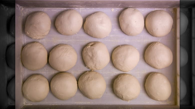 unbaked dough on baking sheet