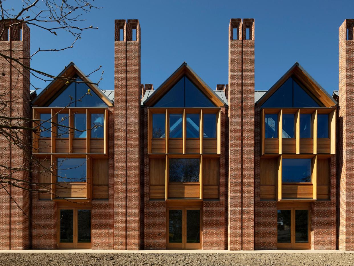 Exterior of Magdalene College, winner of RIBA Stirling Prize 2022.