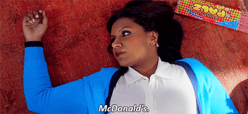 Mindy saying "McDonalds" in "The Mindy Project"