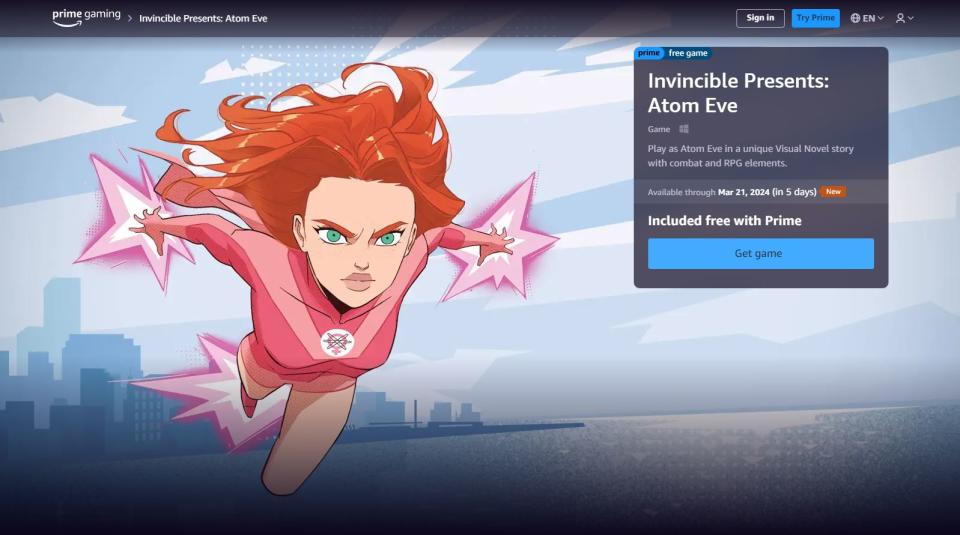 Consigue gratis Invincible Presents: Atom Eve si eres suscriptor de Amazon Prime