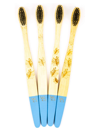 Set of four Organic Bamboo Toothbrushes