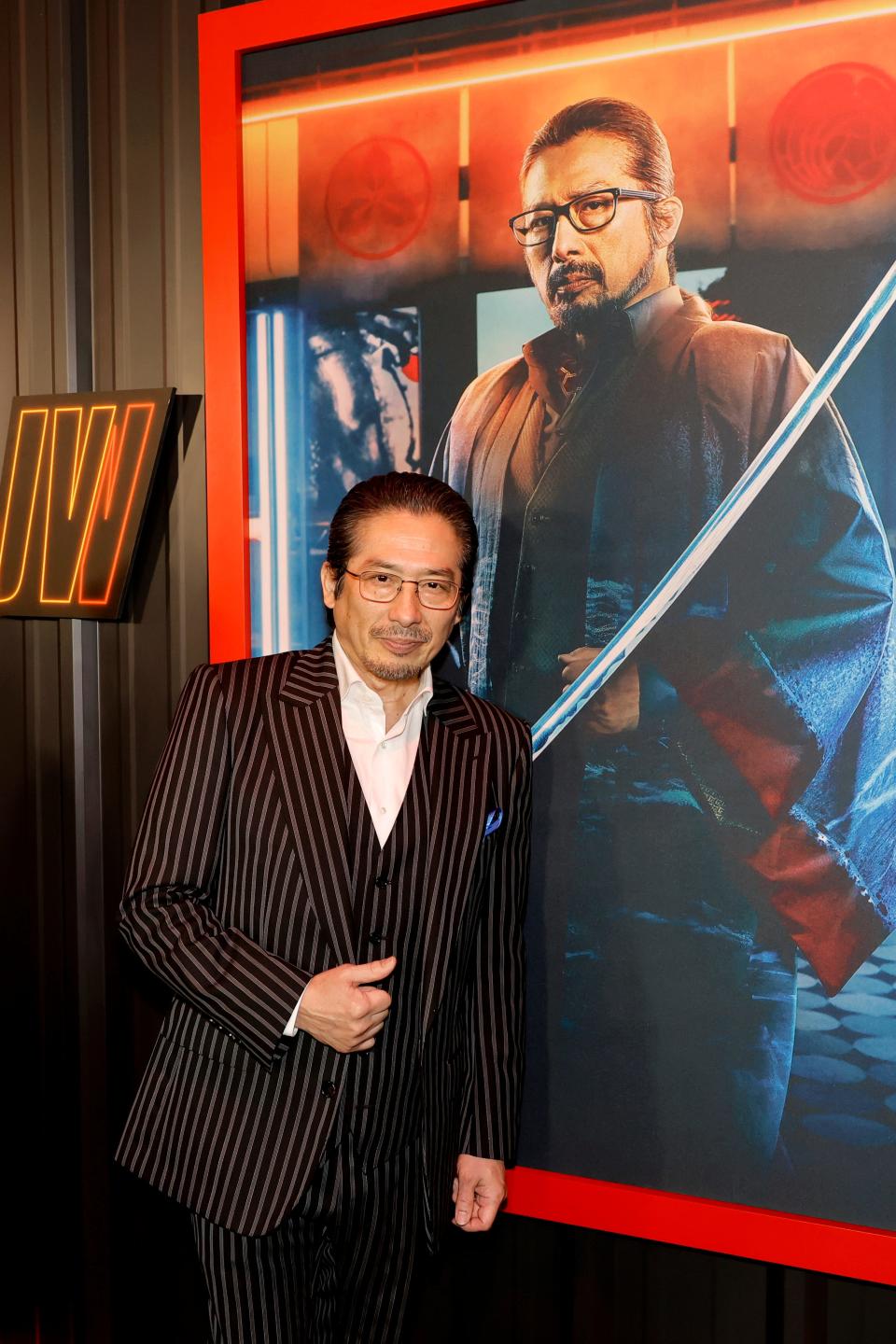 Hiroyuki Sanada attends the Los Angeles Premiere of Lionsgate's "John Wick: Chapter 4" at TCL Chinese Theatre on March 20, 2023 in Hollywood, California.